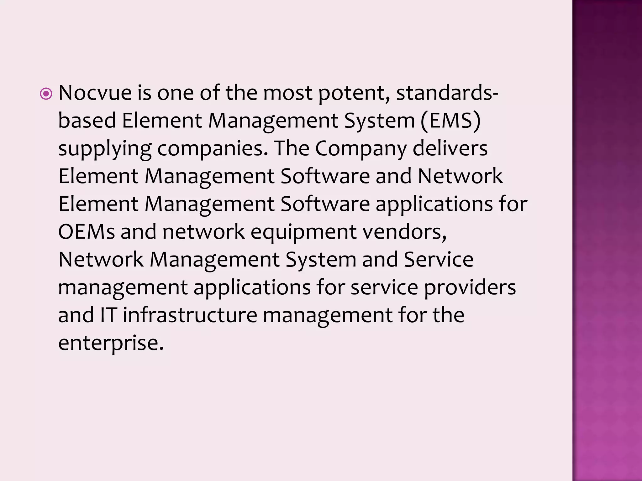 Element Management System - www.nocvue.com