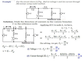 Nodal analysis and mesh analysis | PPTX