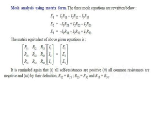 Nodal analysis and mesh analysis | PPTX