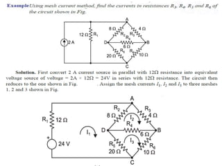 Nodal analysis and mesh analysis | PPTX