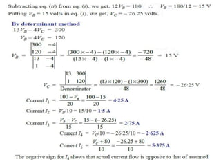 Nodal analysis and mesh analysis | PPTX