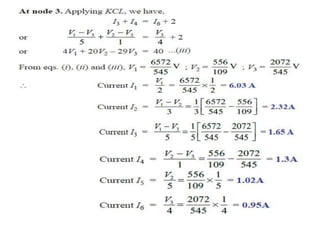 Nodal analysis and mesh analysis | PPTX