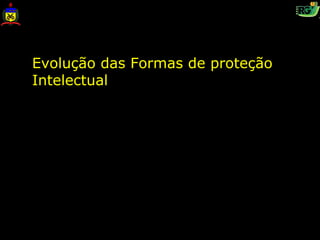 Evolução das Formas de proteção
Intelectual
 