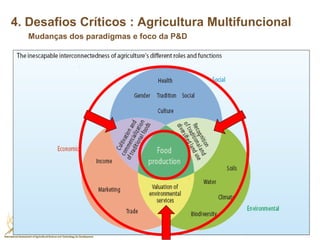 4. Desafios Críticos : Agricultura Multifuncional
   Mudanças dos paradigmas e foco da P&D
 
