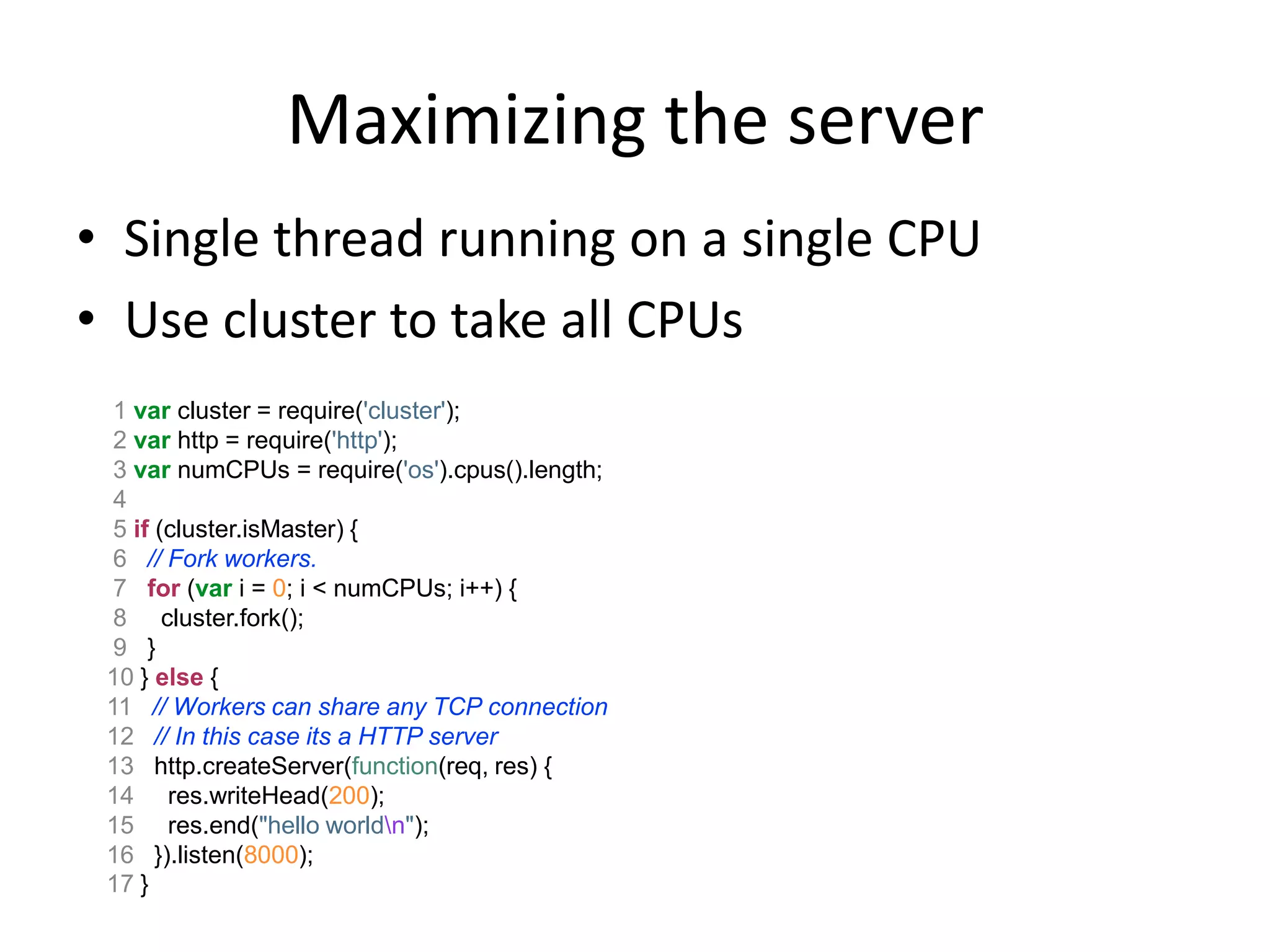 Node vs. Apache
 