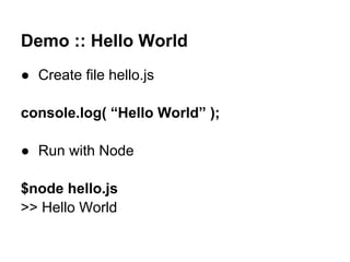 Introduction to Node.js