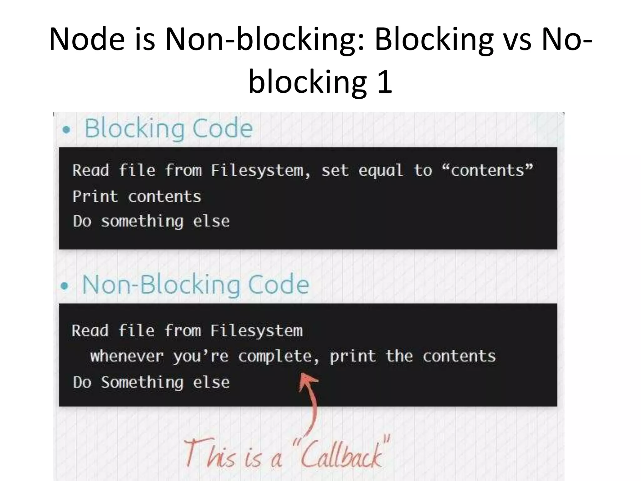 Node is Non-blocking: Blocking vs Noblocking 1

 