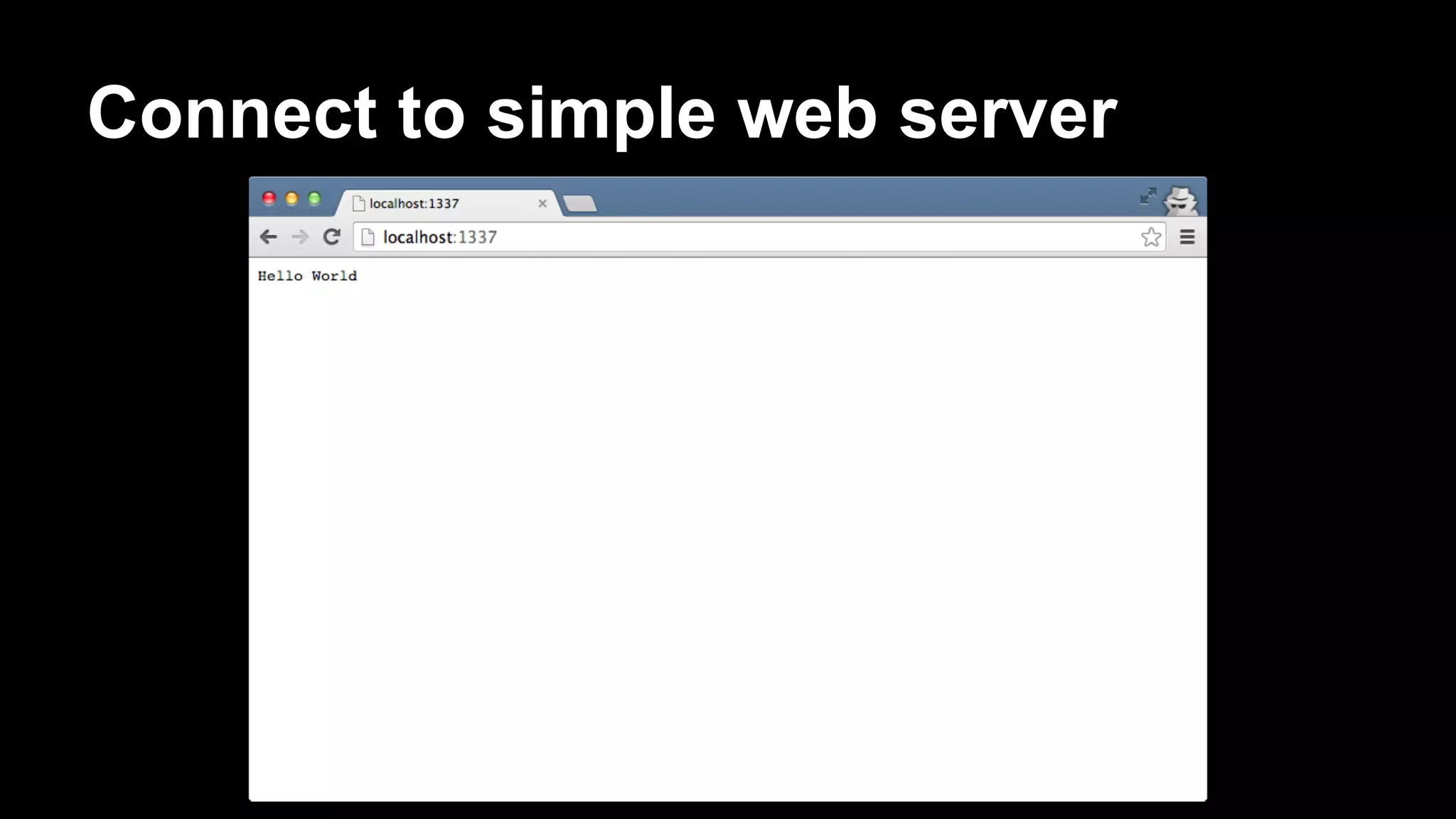 Connect to simple web server
 