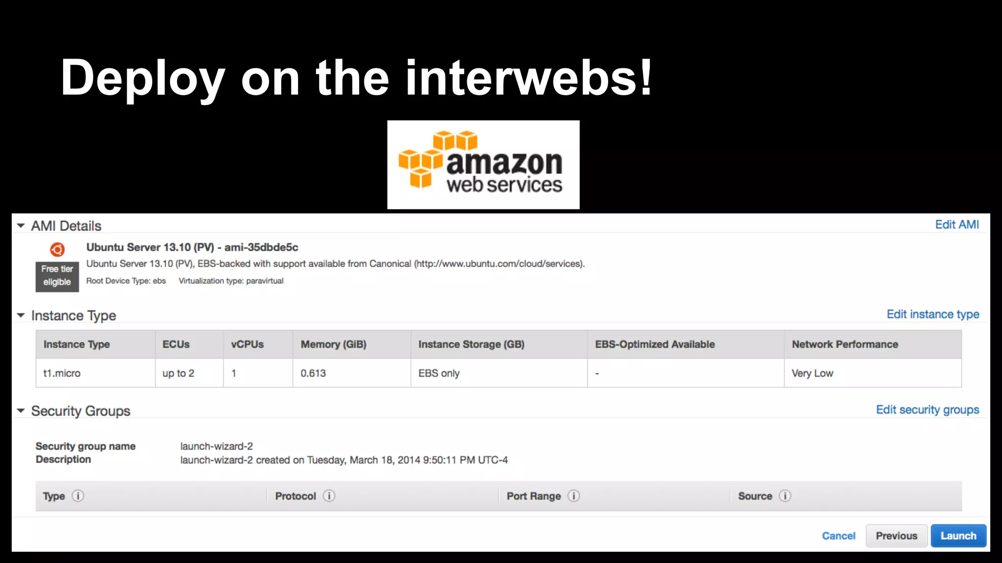 Deploy on the interwebs!
 