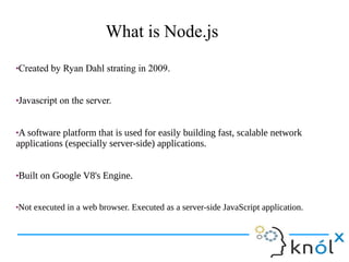 An Overview of Node.js