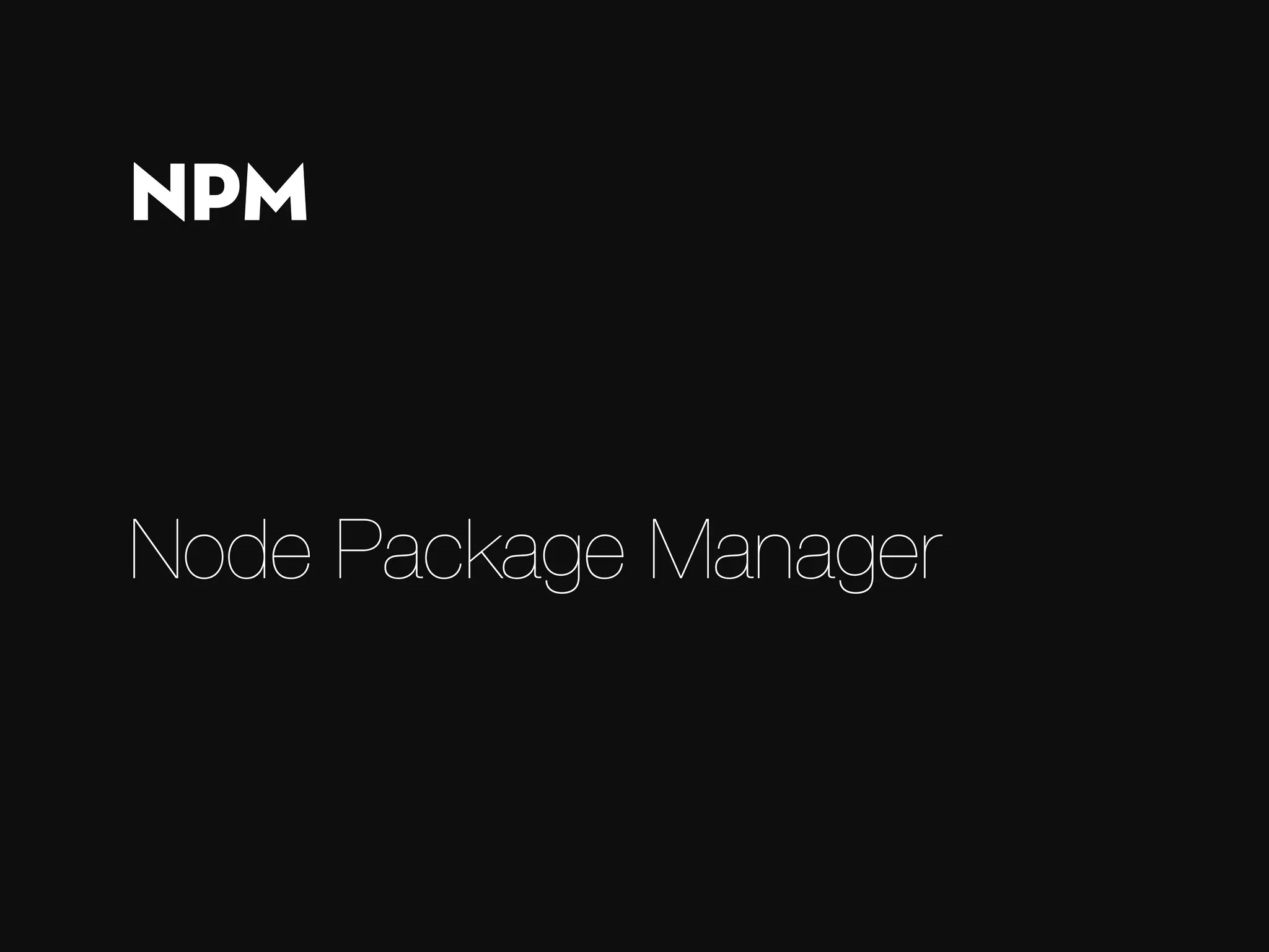 Node Package Manager NPM 