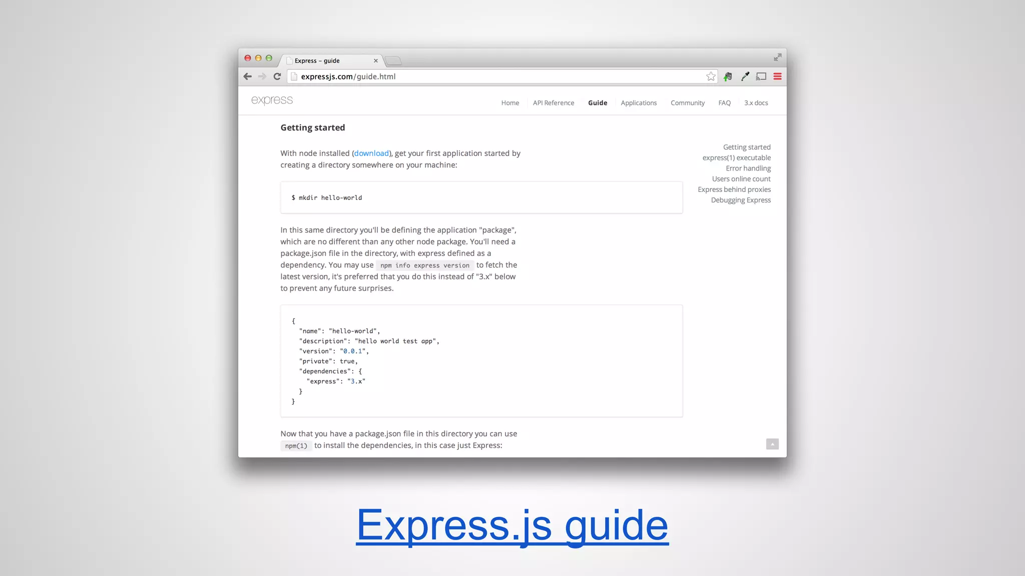 Express.js guide 
 