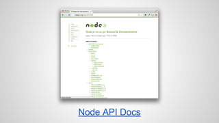 Node API Docs 
 