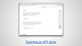 Express.js API docs 
 