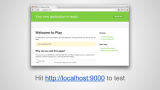 Hit http://localhost:9000 to test 
 