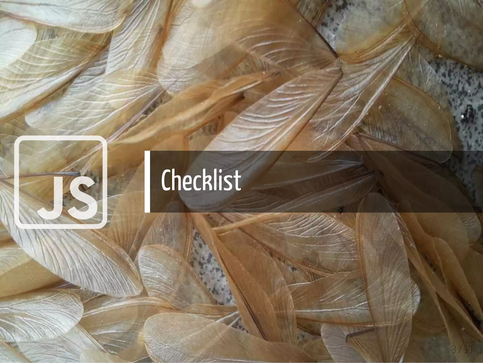  Checklist
3 / 30
 