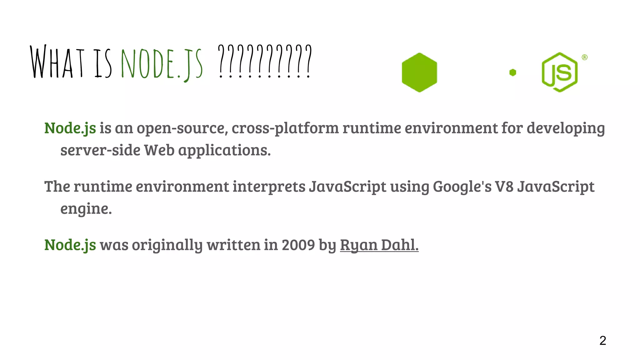 Introduction to NodeJS | PPT