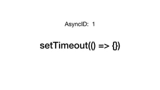 setTimeout(() => {})
AsyncID: 1
 