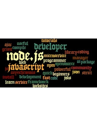 Node.js expressed in word clouds