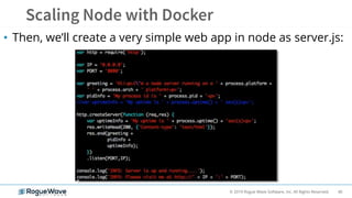 40© 2019 Rogue Wave Software, Inc. All Rights Reserved.
• Then, we’ll create a very simple web app in node as server.js:
 