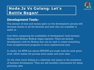 Golang Vs NodeJS: Which One To Choose For Your 2023 | PDF