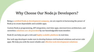 Professional Node.js Development Company | PPT | Free Download