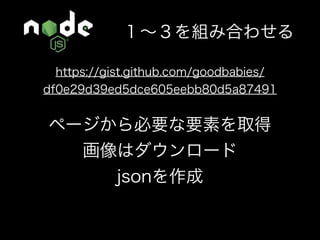 Node.jsでデータ収集して デスクトップアプリを作ろう！