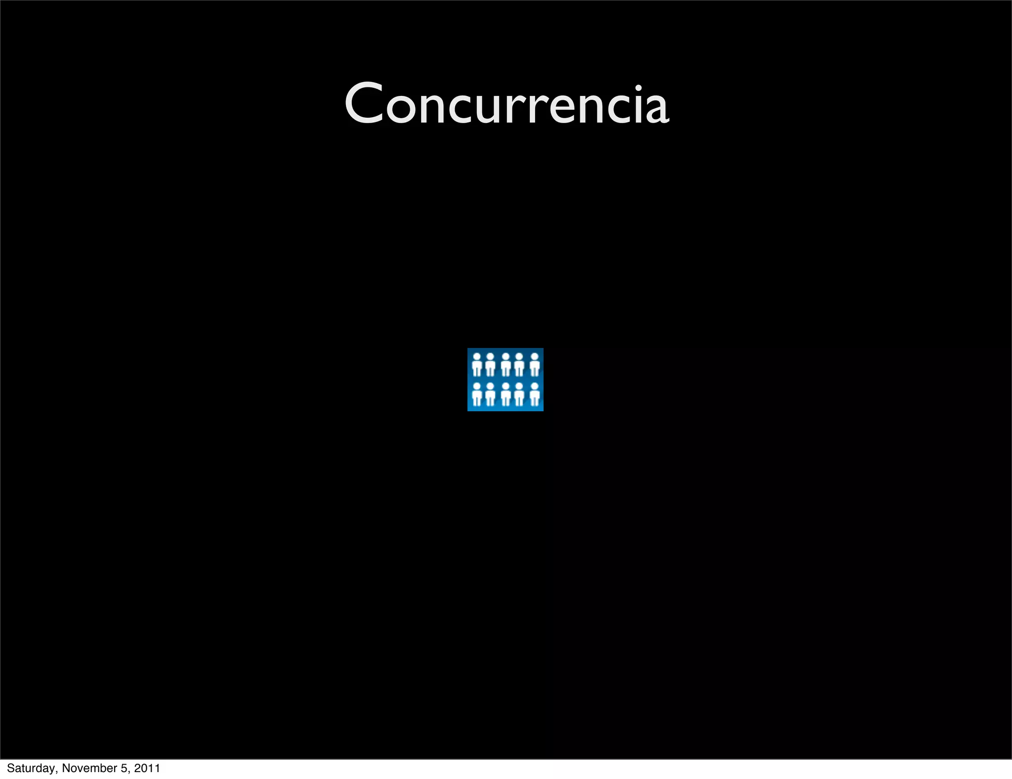 Concurrencia




Saturday, November 5, 2011
 