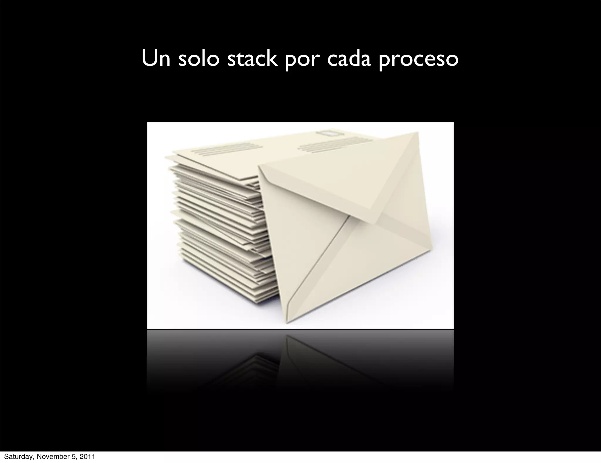 Un solo stack por cada proceso




Saturday, November 5, 2011
 