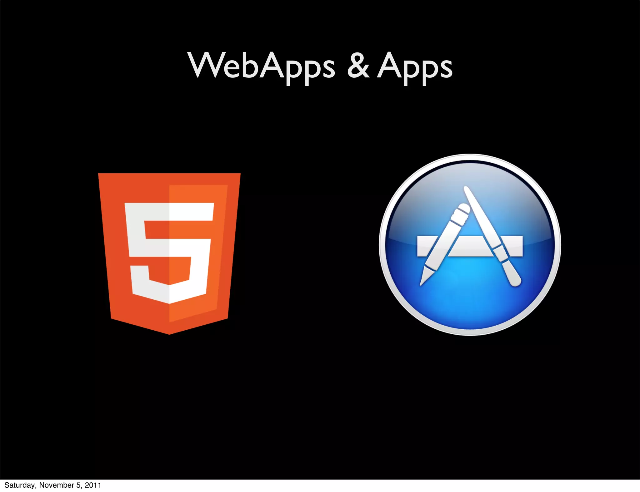 WebApps & Apps




Saturday, November 5, 2011
 