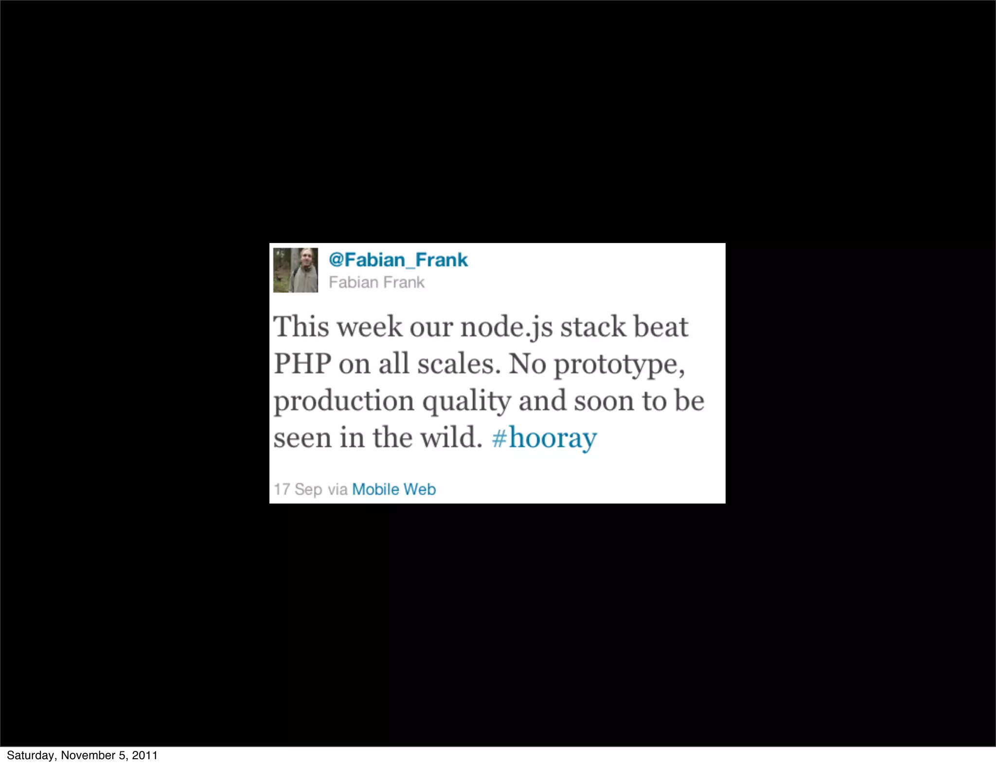 Saturday, November 5, 2011
 