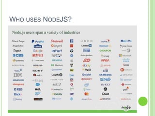 WHO USES NODEJS?
 