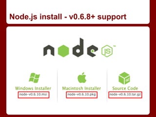 Node.js install - v0.6.8+ support
 
