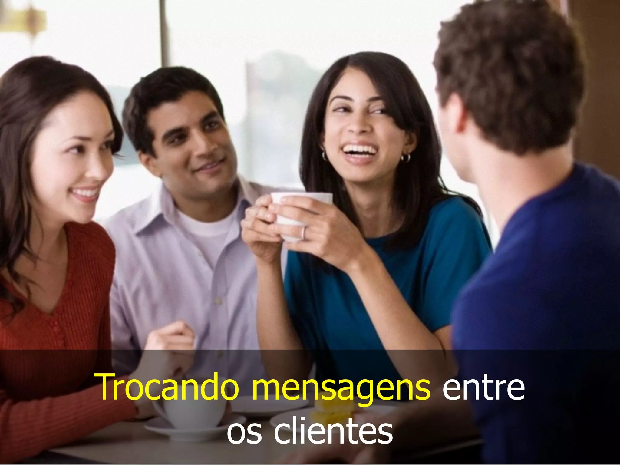 Trocando mensagens entre
os clientes
 