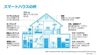 text
© IBM Corporation 4
2020年までにネットに接続するデバイスは、500億 を超える
出典: ncta, GROWTH IN THE INTERNET OF THINGS https://www.ncta.com/broadband-by-the-numbers
 