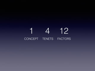1 4 12 
CONCEPT TENETS FACTORS 
 