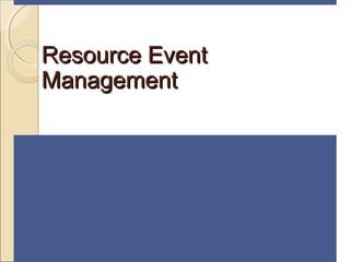 Resource EventResource Event
ManagementManagement
 