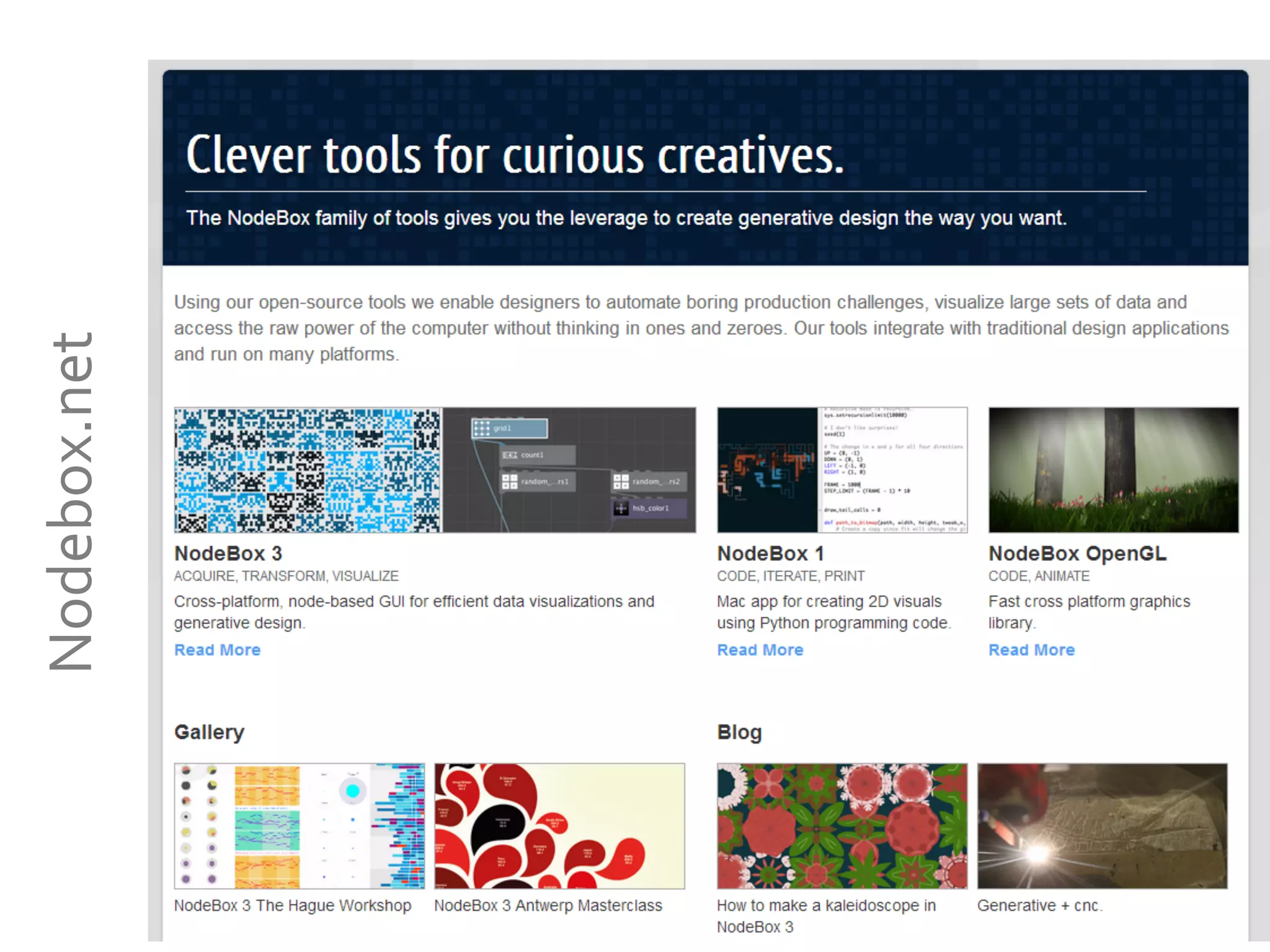 Nodebox.net	
  	
  
 