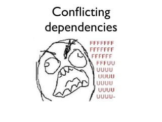 Conﬂicting
dependencies
 