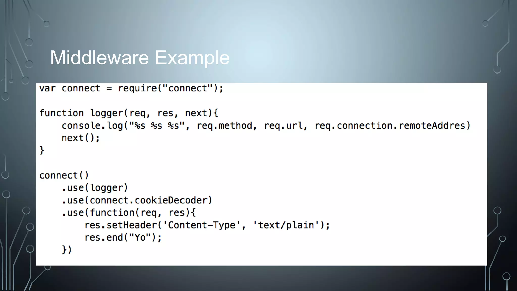 18
Middleware Example
18
 