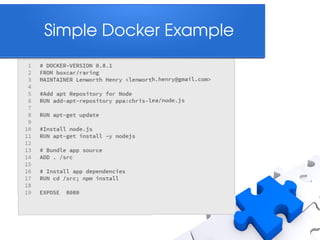 Simple Docker Example

 