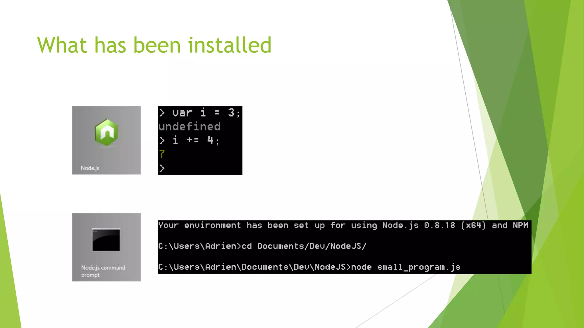 What has been installed
 
