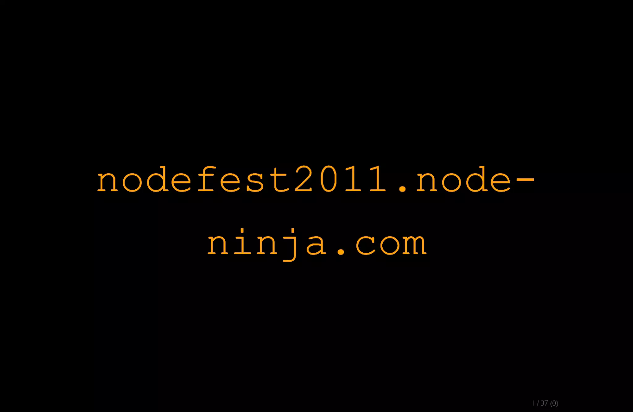 Nodefest2011-Live