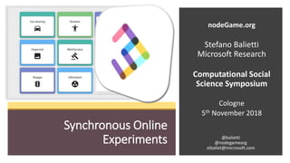 Synchronous Online Experiments with NodeGame | PPT