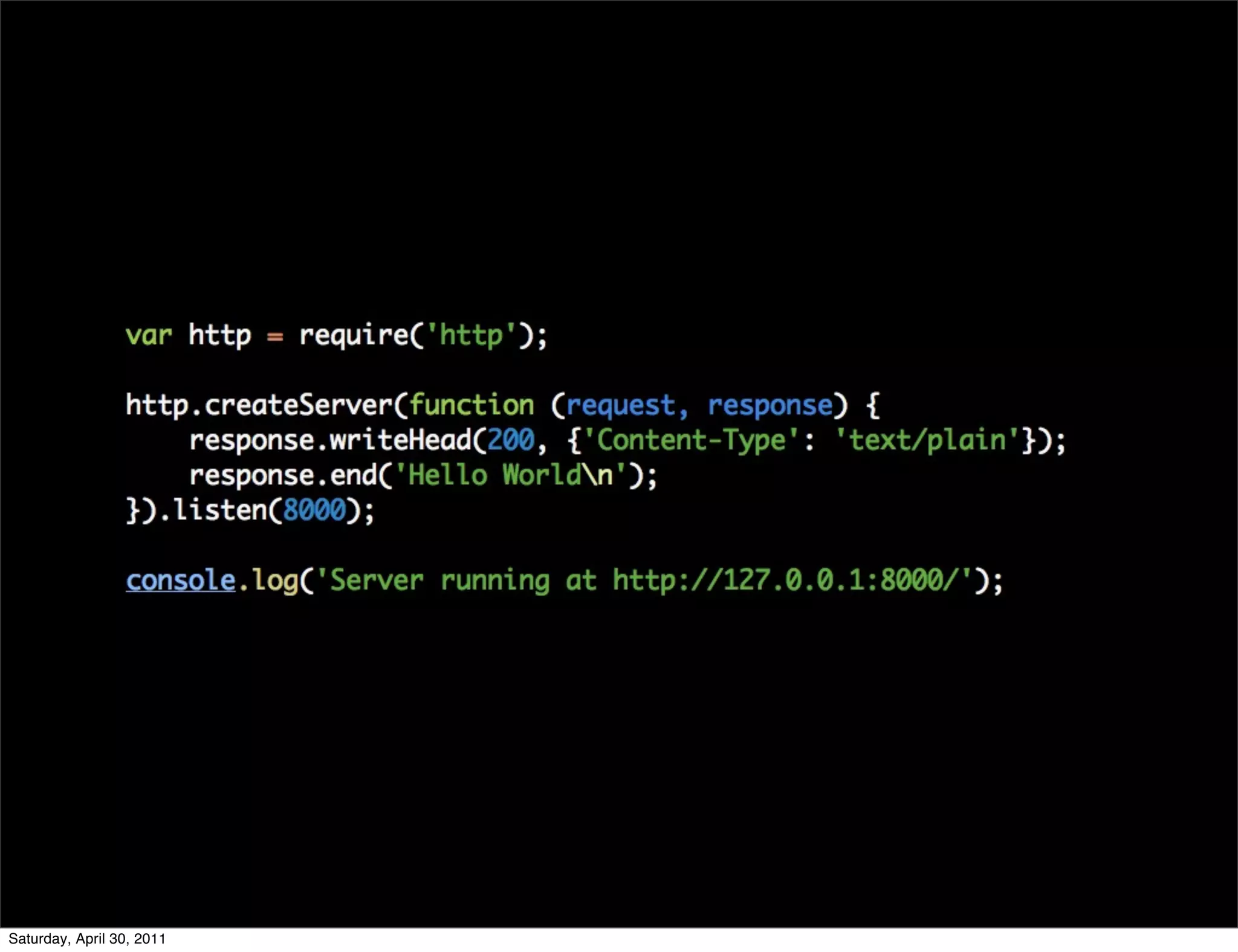 Saturday, April 30, 2011
 