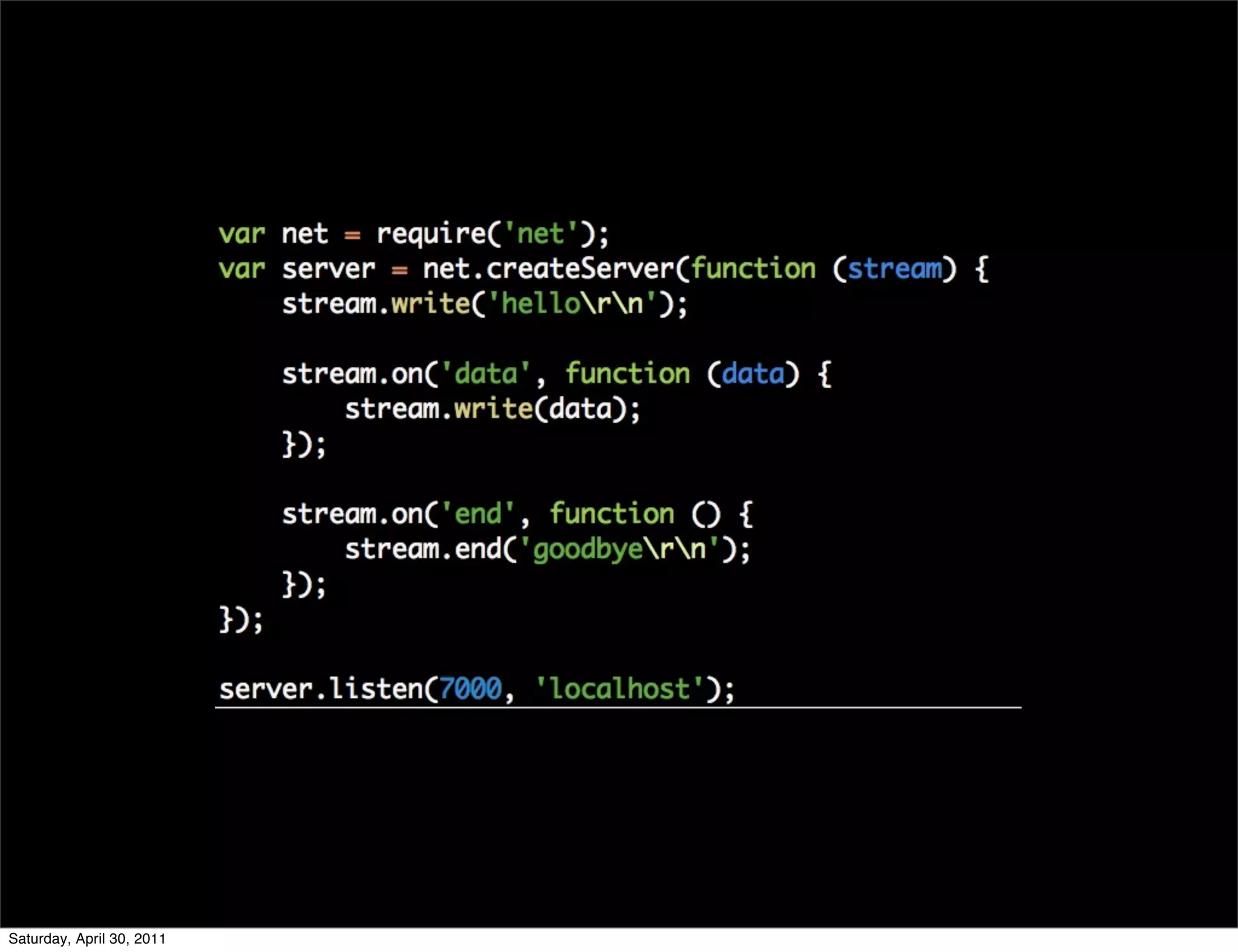 Saturday, April 30, 2011
 