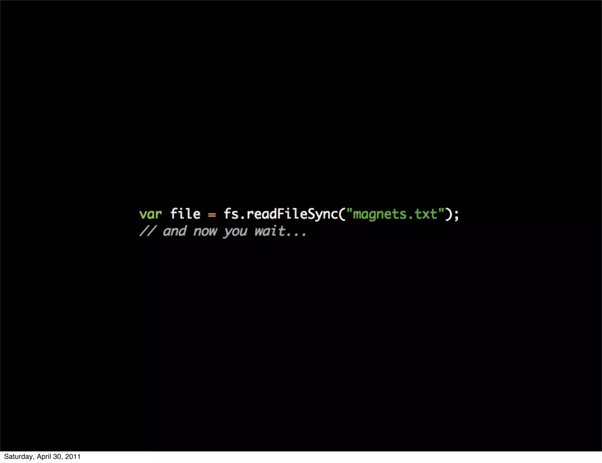 Saturday, April 30, 2011
 