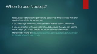 Nodejs | PPTX | Web Development | Internet