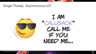 © 2017 Adobe Systems Incorporated. All Rights Reserved. Adobe Confidential.
Single Thread, Asynchronous I/O
 