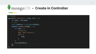 - Create in Controller
 